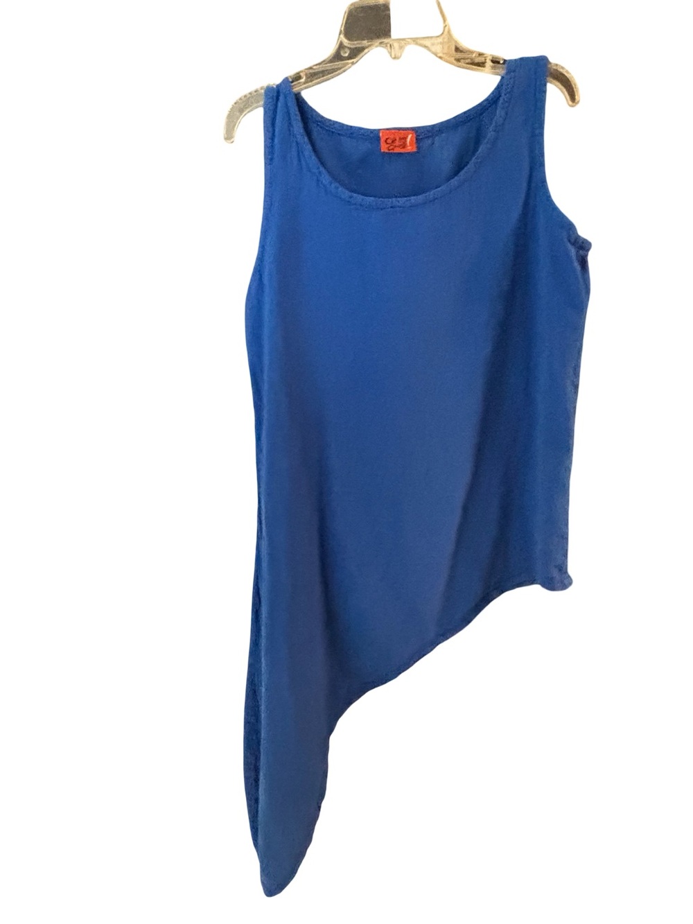 Oh My Gauze! Royal Blue Asymmetric Tank Top Medium